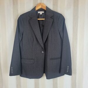 Vintage Pendleton 100% Virgin Wool Blazer Suit Jacket Gray Size 10‎ Petite